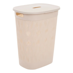 Corbeille à Linge Leaf 40L Beige H57 cm