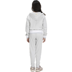 Chaqueta con capucha de niña brillante