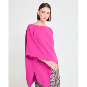 Blusa a strati con maniche scese