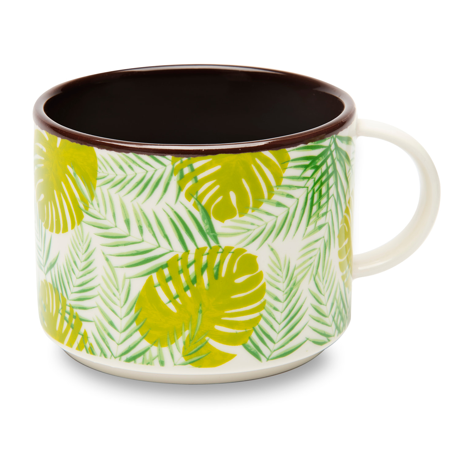 Set 4 Tazze Jumbo Excelsa – Foliage, New Bone China Multicolore