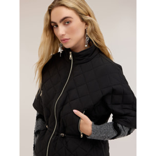 Motivi - Cappa trapuntata con coulisse - Nero