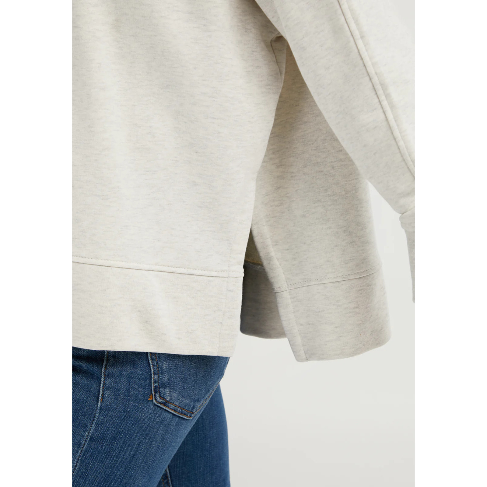 Sudadera de Mujer Varsity Oversized Crew Neck en Gris D.Franklin