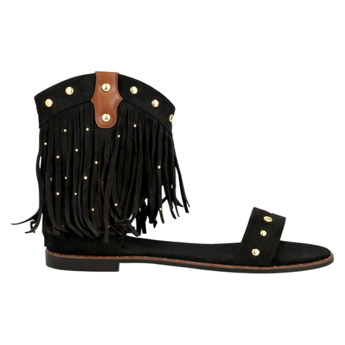 Sandalia boho flecos mujer plana