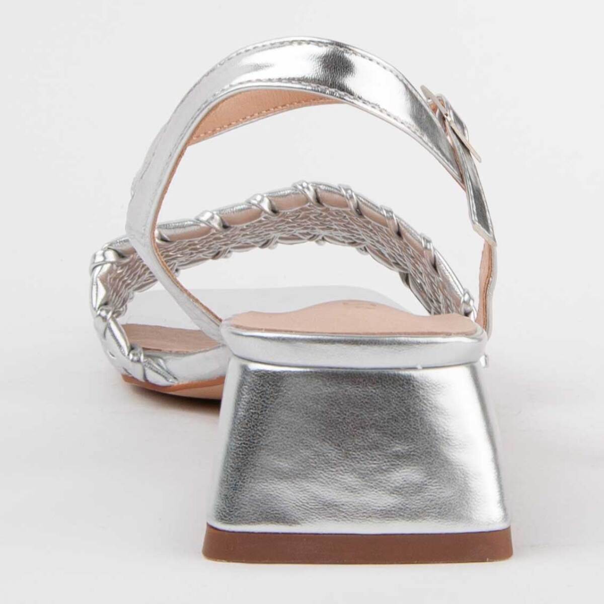 Sandalia De Tacón - Plateado - Altura: 4 Cm