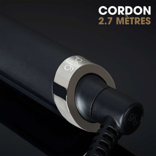 Coffret brosse lissante ghd glide, sa brosse à cheveux et sa pochette thermorésistante