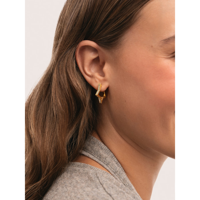 Pendientes Superstar Sparks Baño Oro