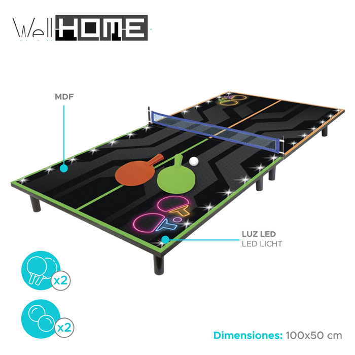 Well home juego de ping-pong en mdf