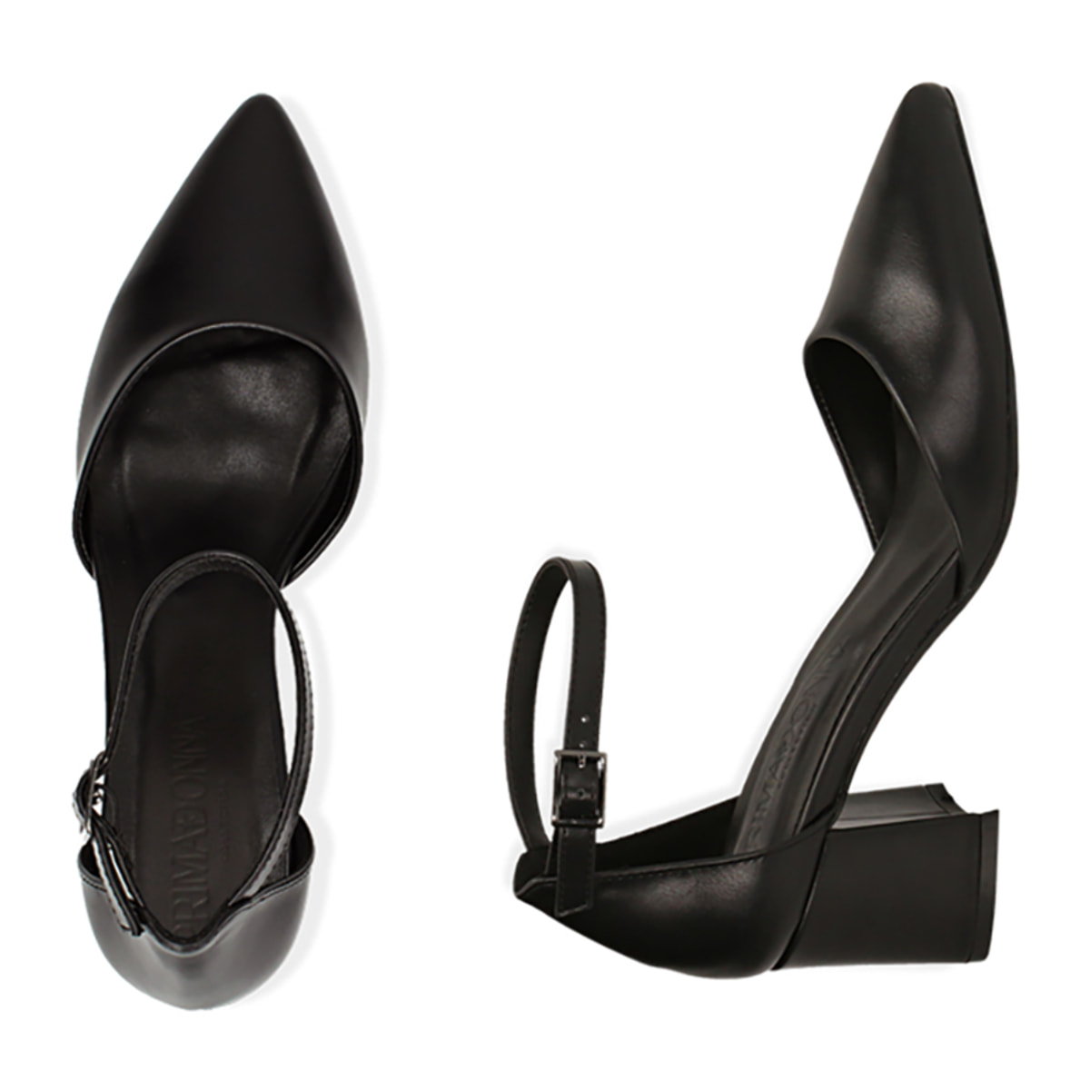 Zapatos de salón negros, tacón de 6 cm