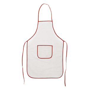 Argos, delantal en suave material 100% algodón. Con bolsillo frontal y cintas de ajuste. De corte por encima de la rodilla.
