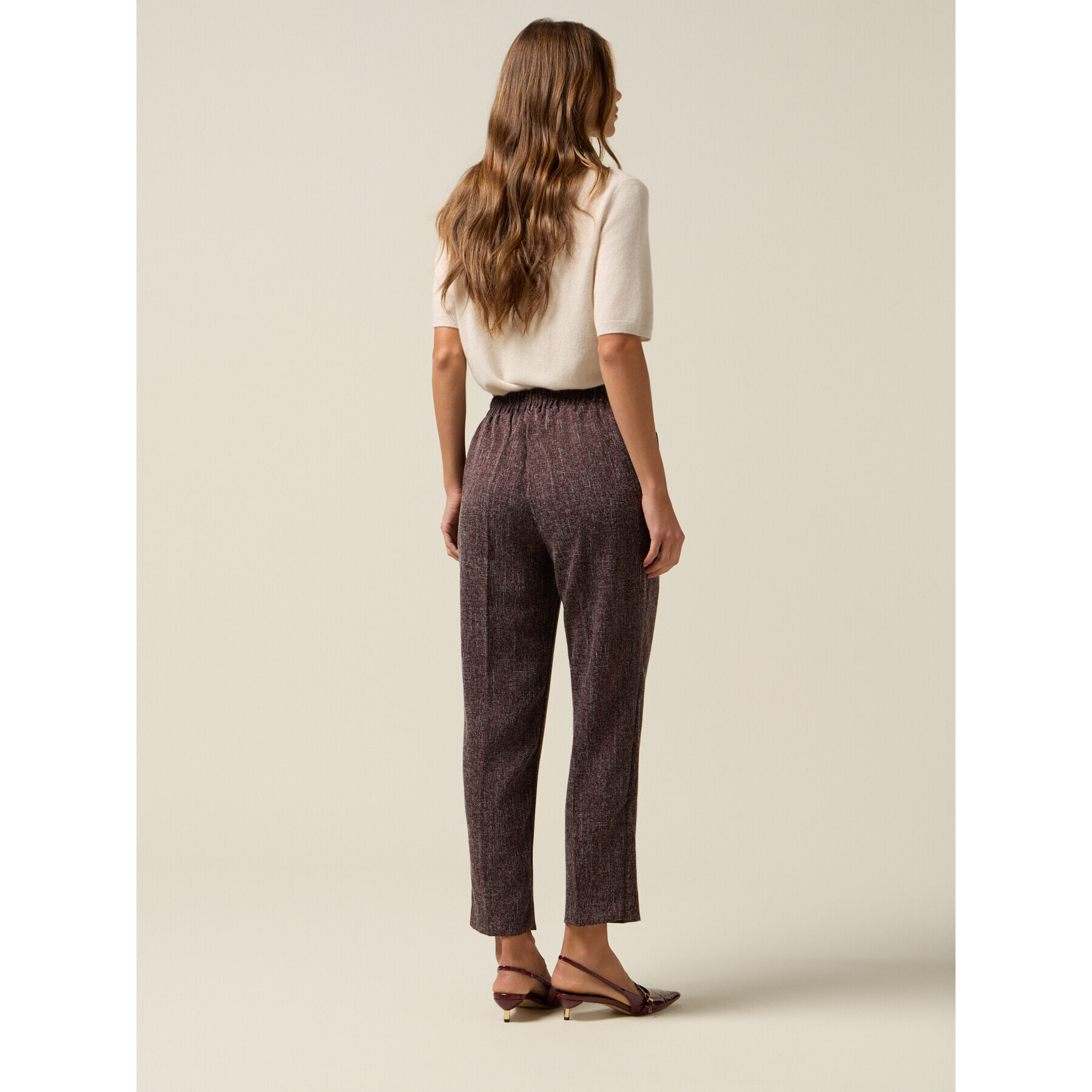 Oltre - Joggers in tessuto mélange - Bordeaux