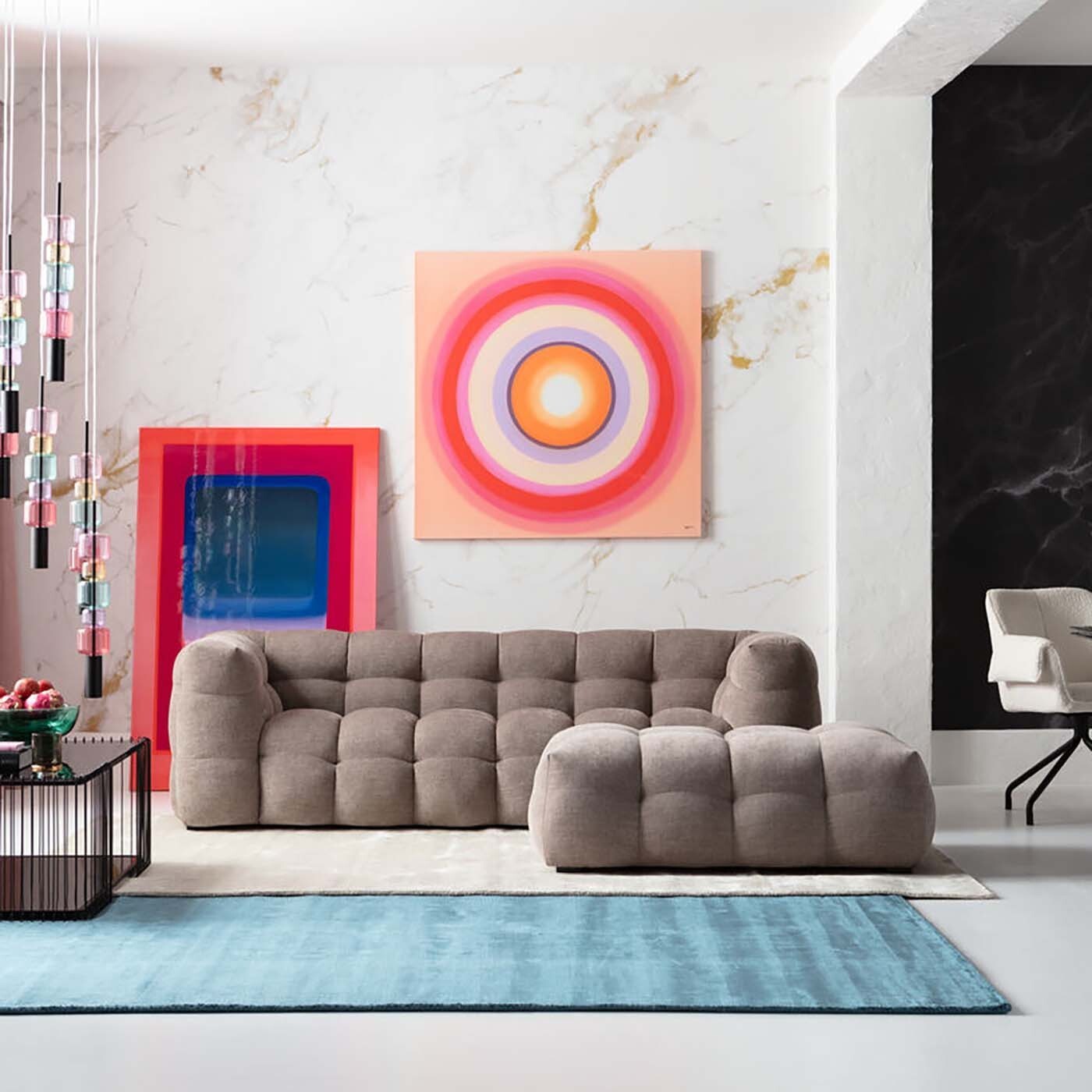 Repose-pieds Salamanca 125x82cm gris Kare Design