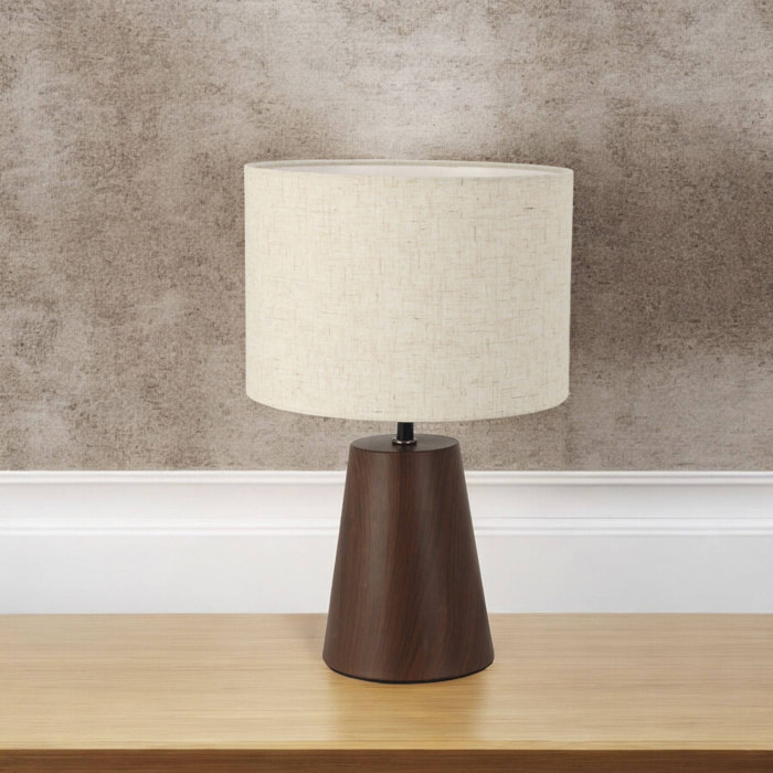 Well Home Lampara de sobremesa con base metálica Ø23x26,5cm