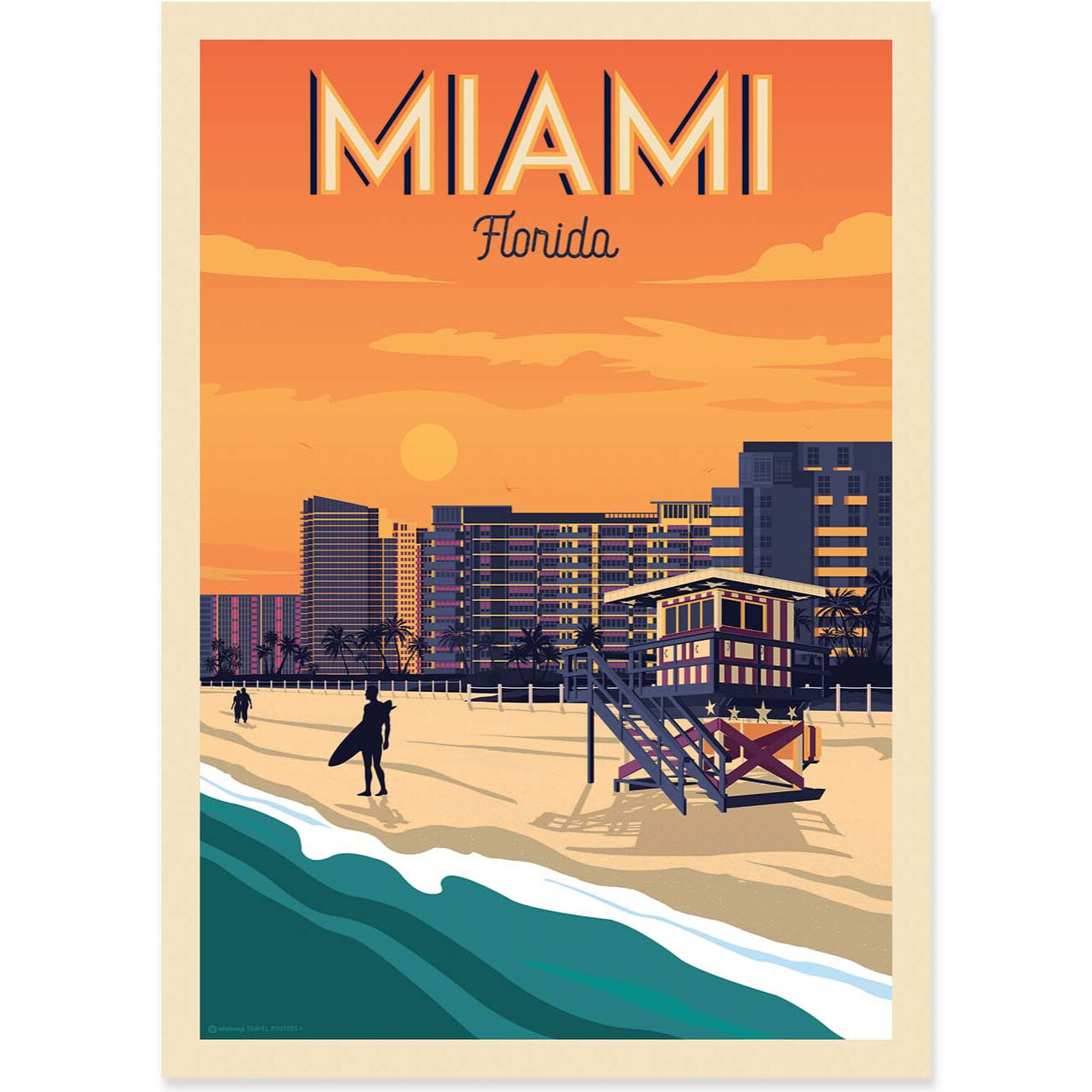 Affiche - Miami - Olahoop Travel Posters