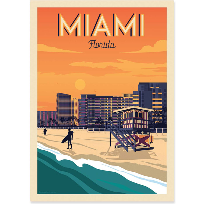 Affiche - Miami - Olahoop Travel Posters
