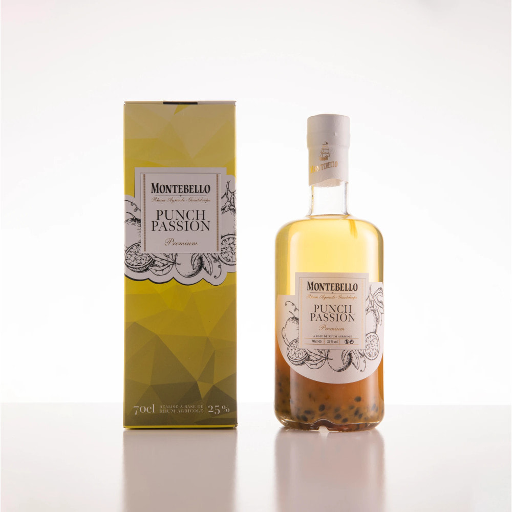 Punch Passion Montebello - Liqueur de Rhum Agricole de Guadeloupe | 25% vol | 70cl