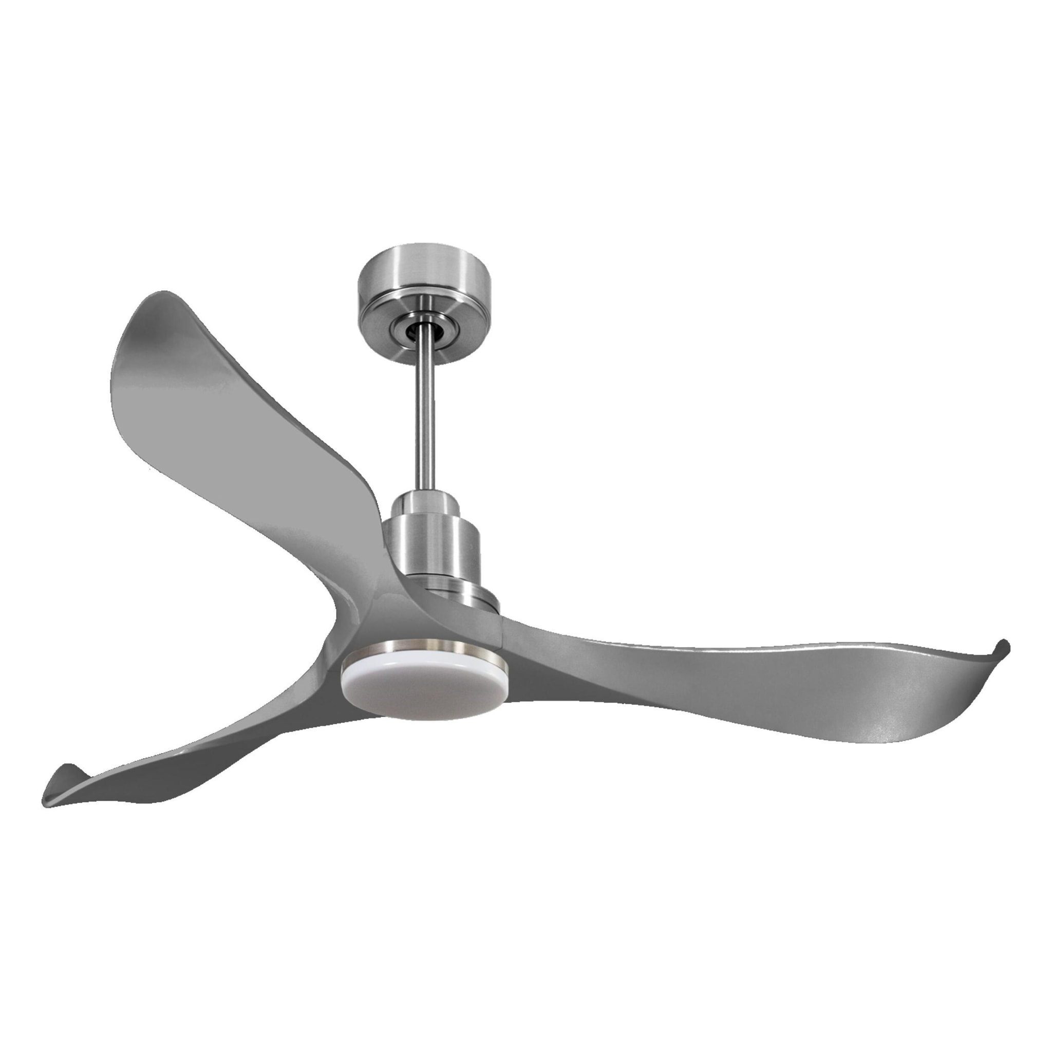 Ventilateur de plafond Réversible  Thermostat Dimmable Wifi Moteur à courant continu Toits en pente Télécommande Lumière à trois tons Hypersilence Mémoire