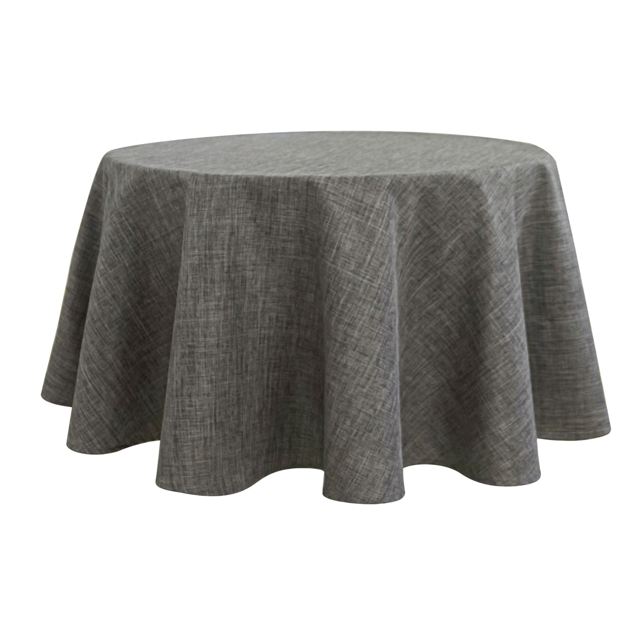 Nappe ronde infroissable et anti-tâches - Gris anthracite