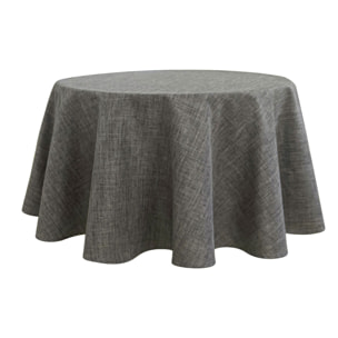 Nappe ronde infroissable et anti-tâches - Gris anthracite
