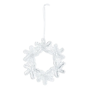 Décoration de sapin couronne fleur perle 10cm