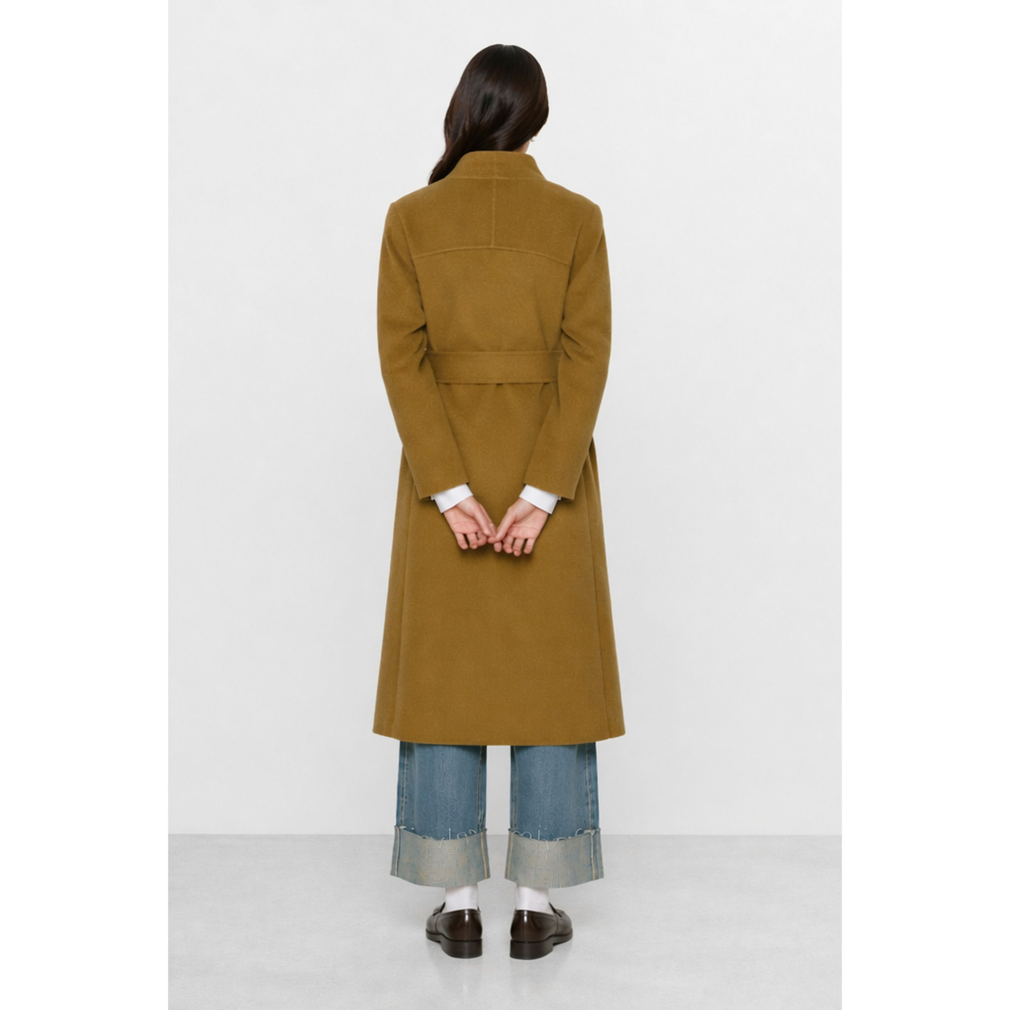 Kocca - Cappotto lungo da donna in misto lana con cintura Donna