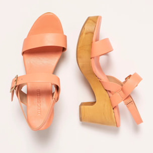Sandalias con tacón S3272 NAPPA PEACH PINK/ ST.LAURENT SANDAL color Peach pink