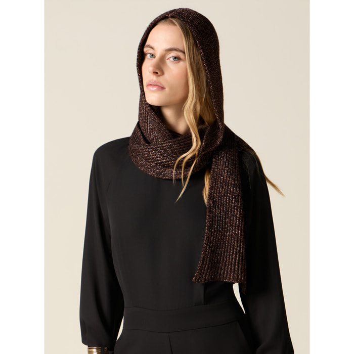 Oltre - Sciarpa con paillettes - Marrone