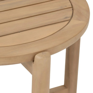 Table d appoint de jardin ronde "Deona" 50cm x 54cm en acacia