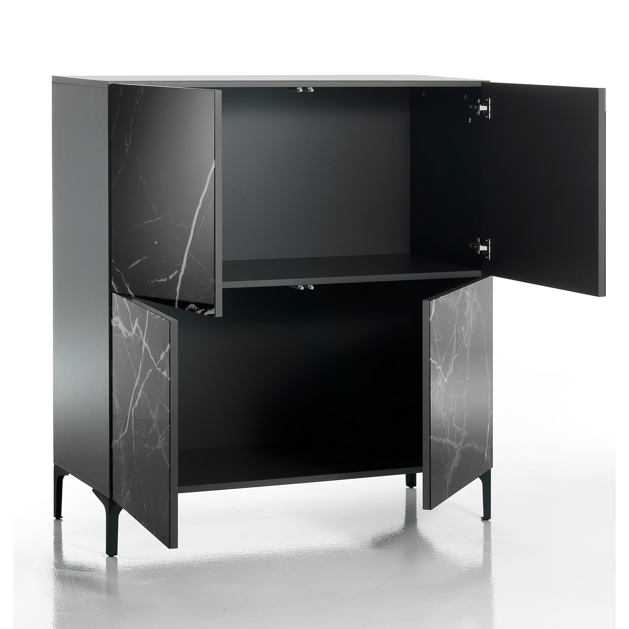 Tomasucci Armoire haute KIM MARBRE NOIR
