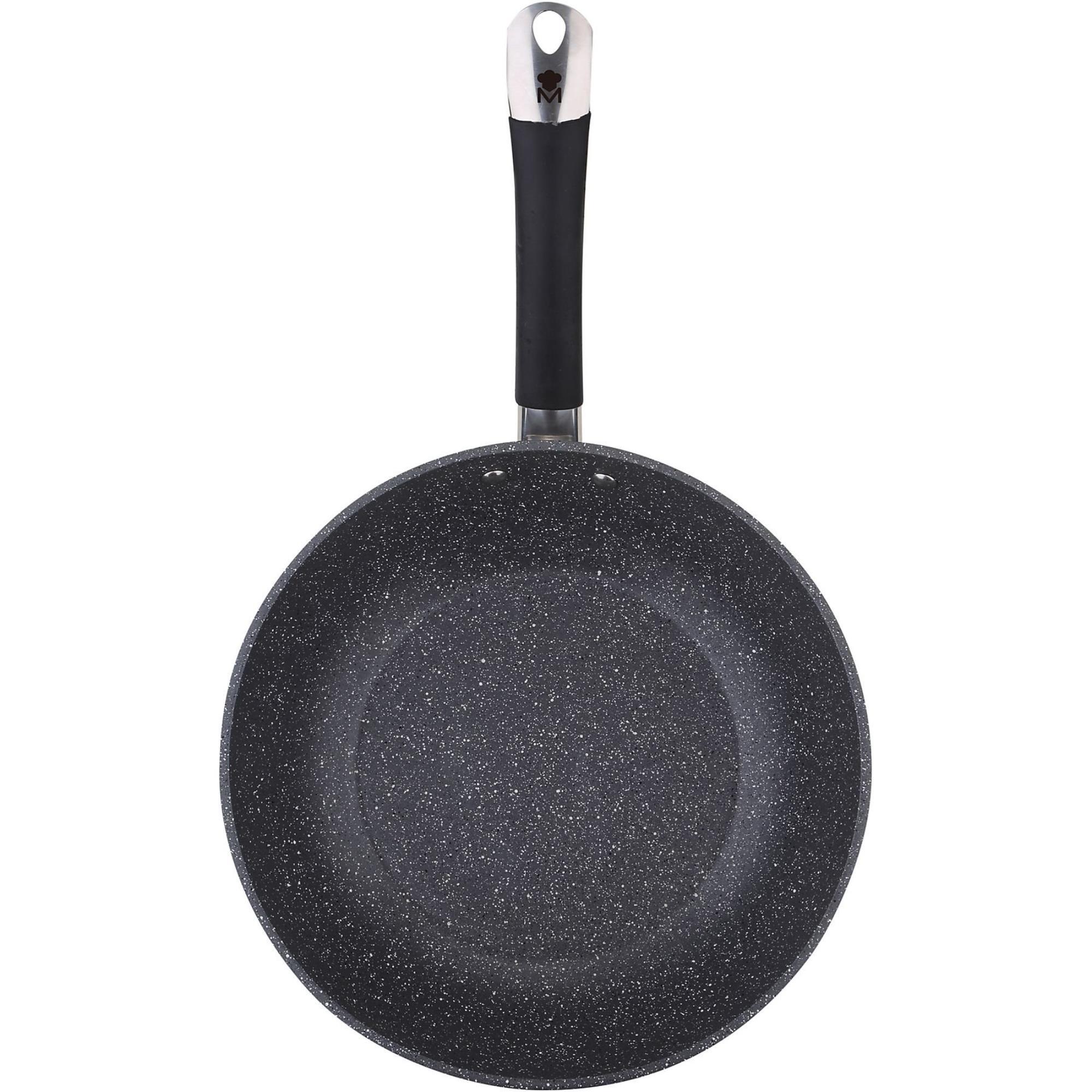 Juego de 2 Sartenes Ø20Ø24cm + Wok de Ø28cm en Aluminio forjado aptas para inducción color Gris MasterPRO