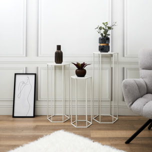 Sellette Gigogne Metal Blanc X3