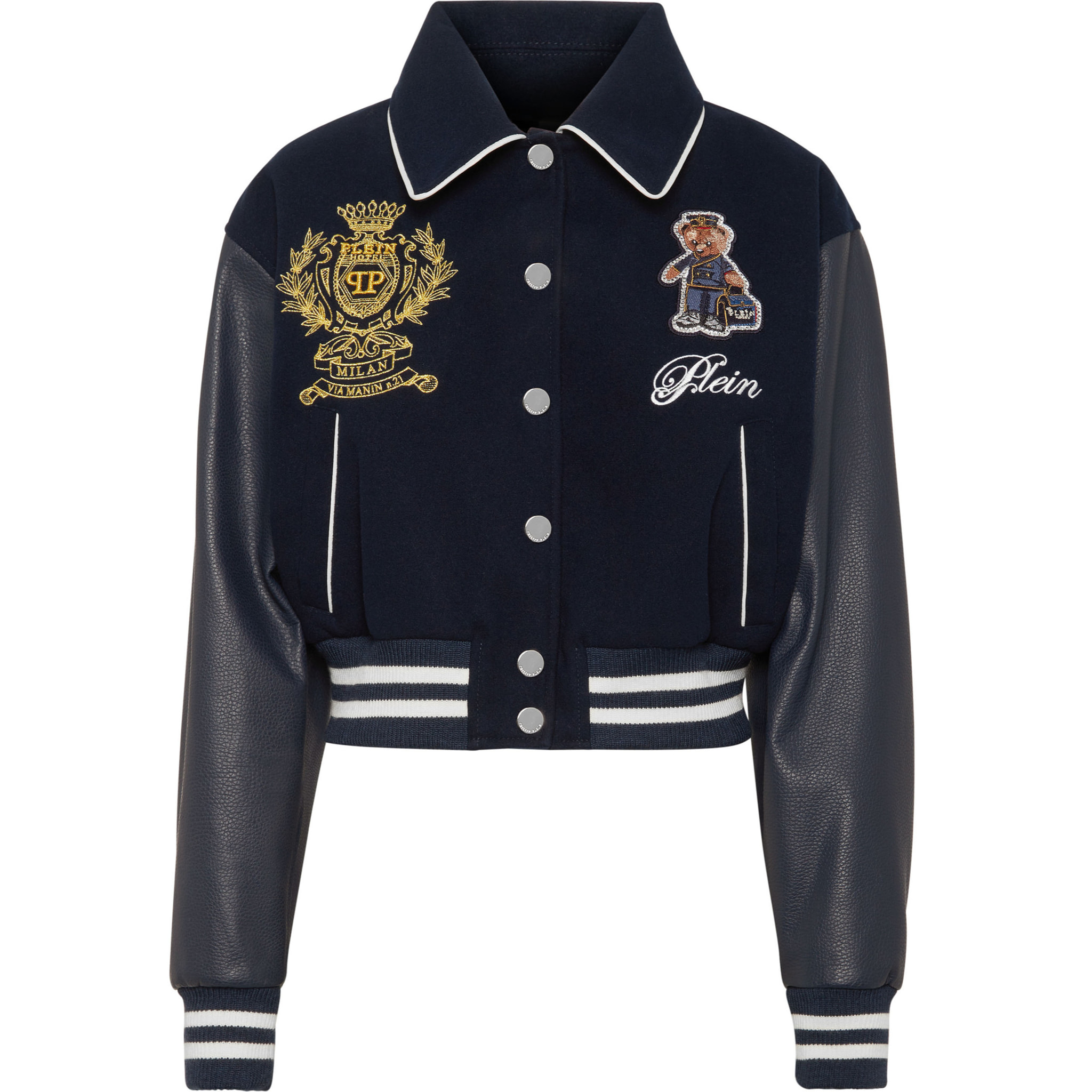 PHILIPP PLEIN Bomber de cuero TEDDY