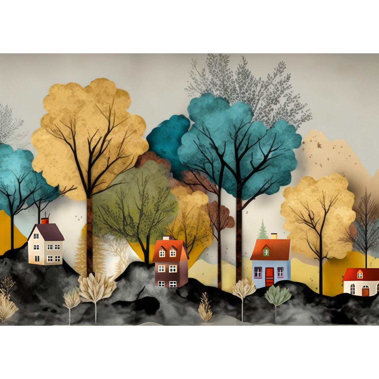 Tappeto Passatoia Corsia Cucina Ingresso Antimacchia Disegno Tundra 3582