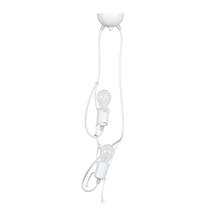 Lampada a sospensione BOBI in acciaio verniciato bianco
