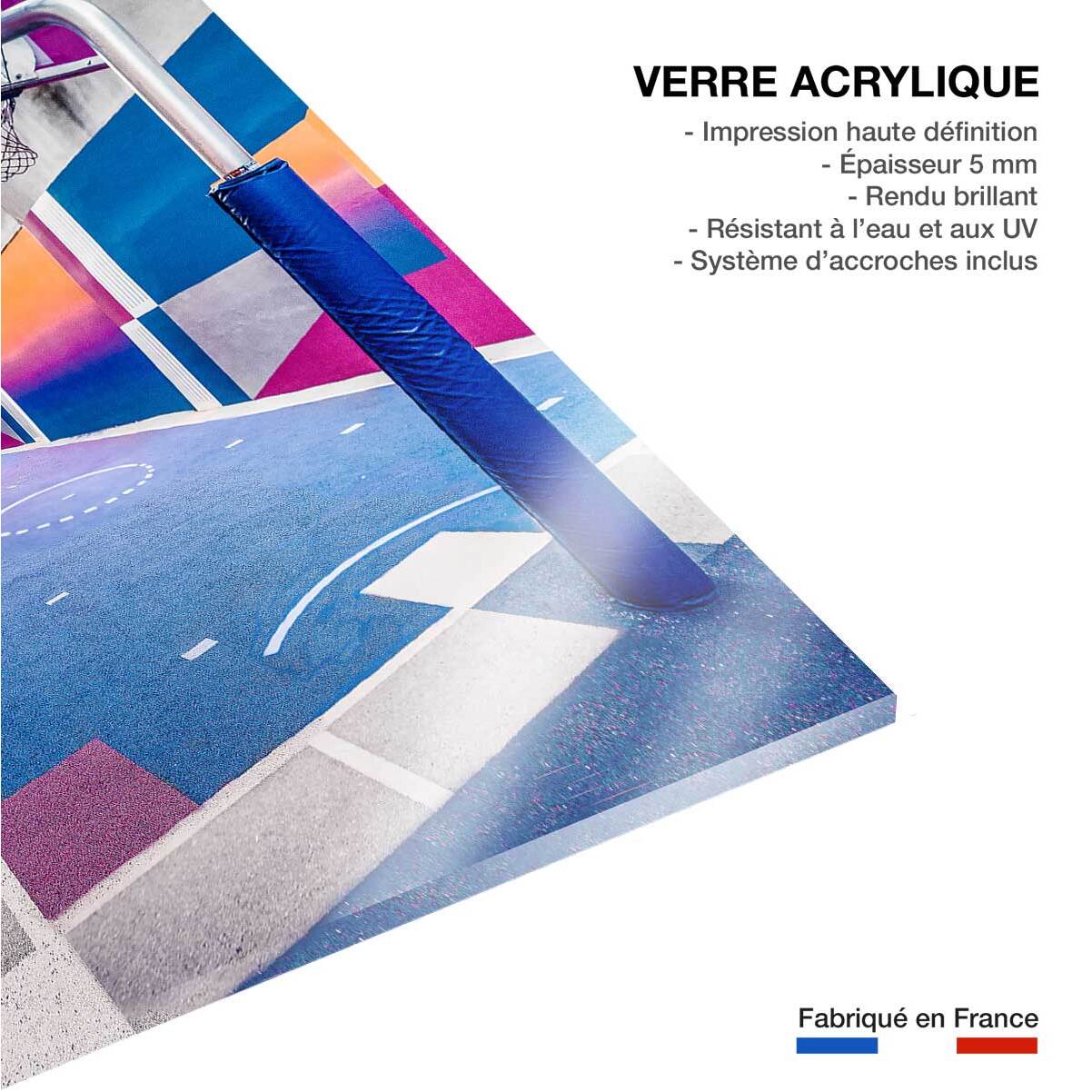 Tableau urbain city park bleu Tableau plexiglas