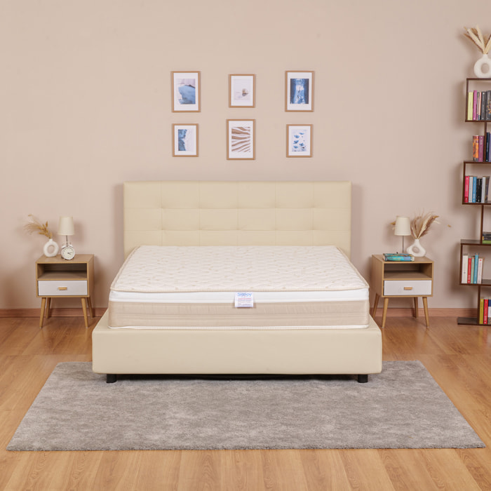 Materasso 800 Molle Insacchettate mod. QUANTUM SPRING Matrimoniale mis. 160x190 alto 25cm rivestimento sfoderabile - Sleepy Italy