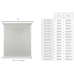 Estor enrollable Traslúcido LIGHT Blanco