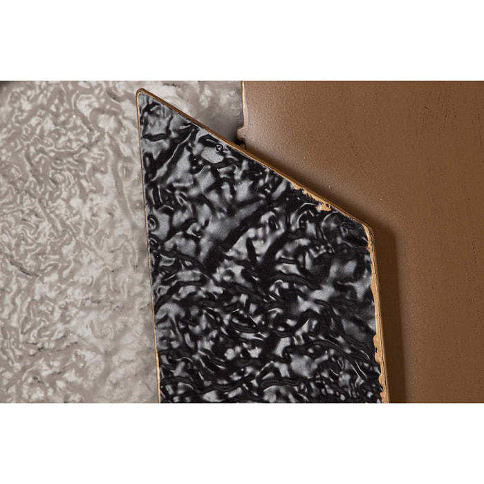 Adorno Pared Metal Gris Marron 58x5x90 Cm