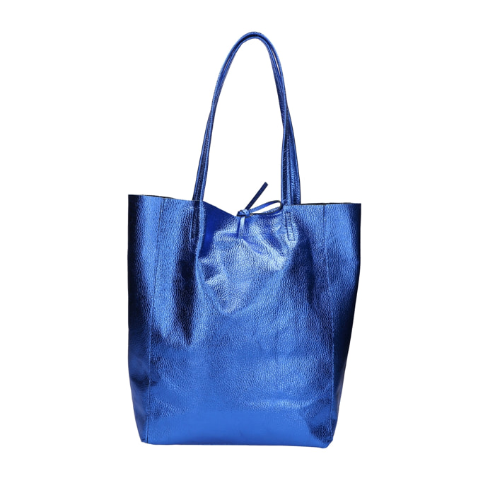 Borsa Shopper da donna In Vera pelle Made in Italy 40x36x11 cm