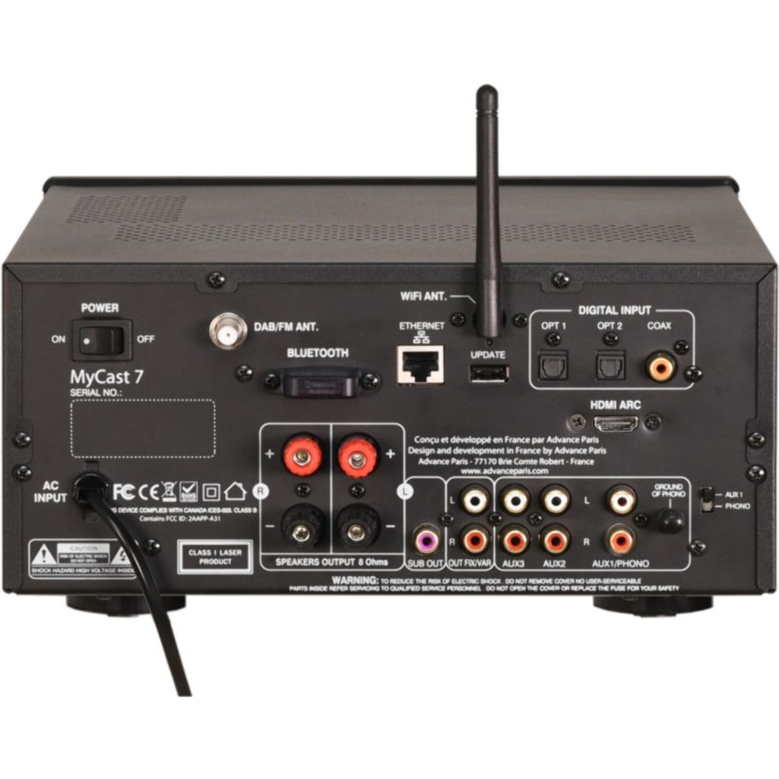 Amplificateur HiFi ADVANCE PARIS Mycast 7 DAB+ CD