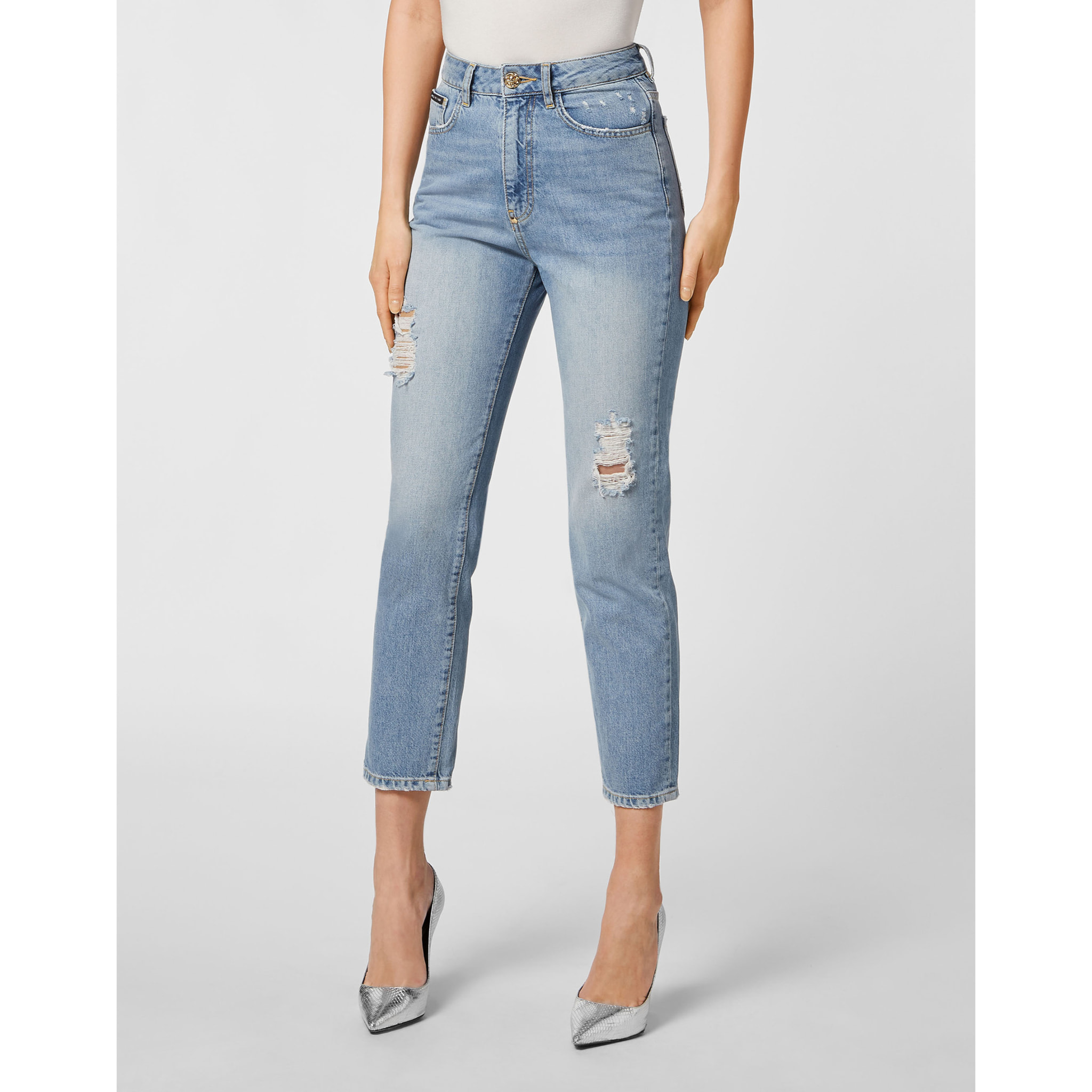 PHILIPP PLEIN Denim Trousers Boyfriend Fit