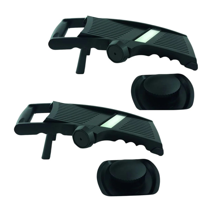 Ensemble de 2 Mandolines professionnelles pour trancher et râper Fackelmann Handmade Tradition