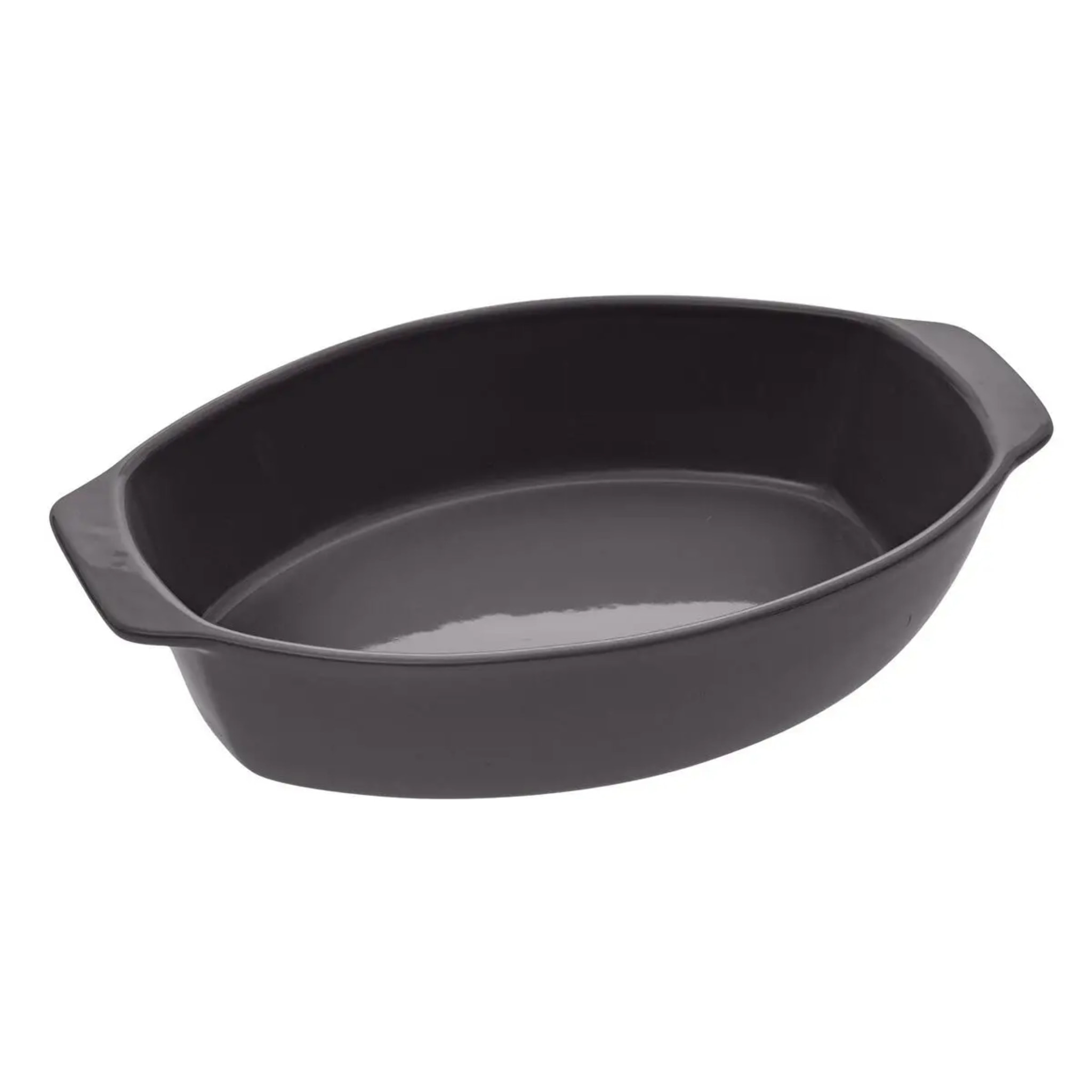 Plat ovale 39x24cm  Gris Céramique