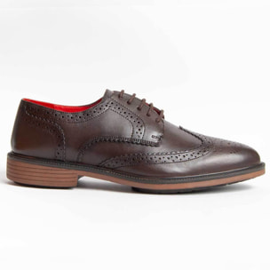 Zapato Oxford De Piel - Marron