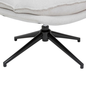 Fauteuil pivotant "Harper" lin