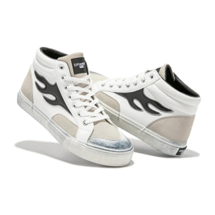 Zapatillas Altas Abotinadas Hombre High Echo Flame en Blanco D.Franklin