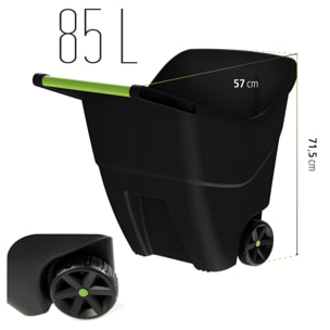 Carro de jardin Prosperplast ''Load & Go'' 85 L en color negro