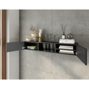 Felicia - étagère suspendue - 120 cm - Noir