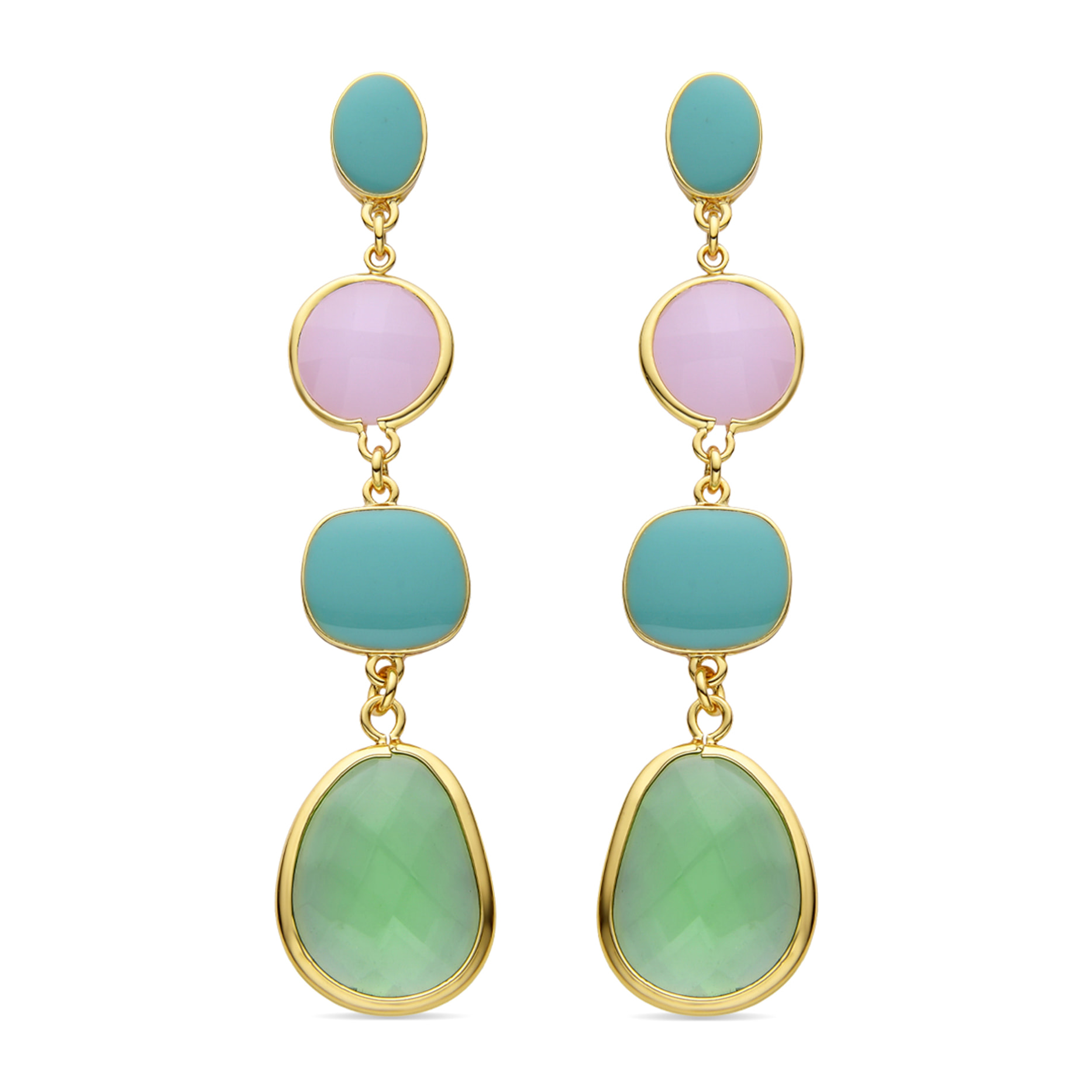 Pendientes acabado en oro amarillo de 18k