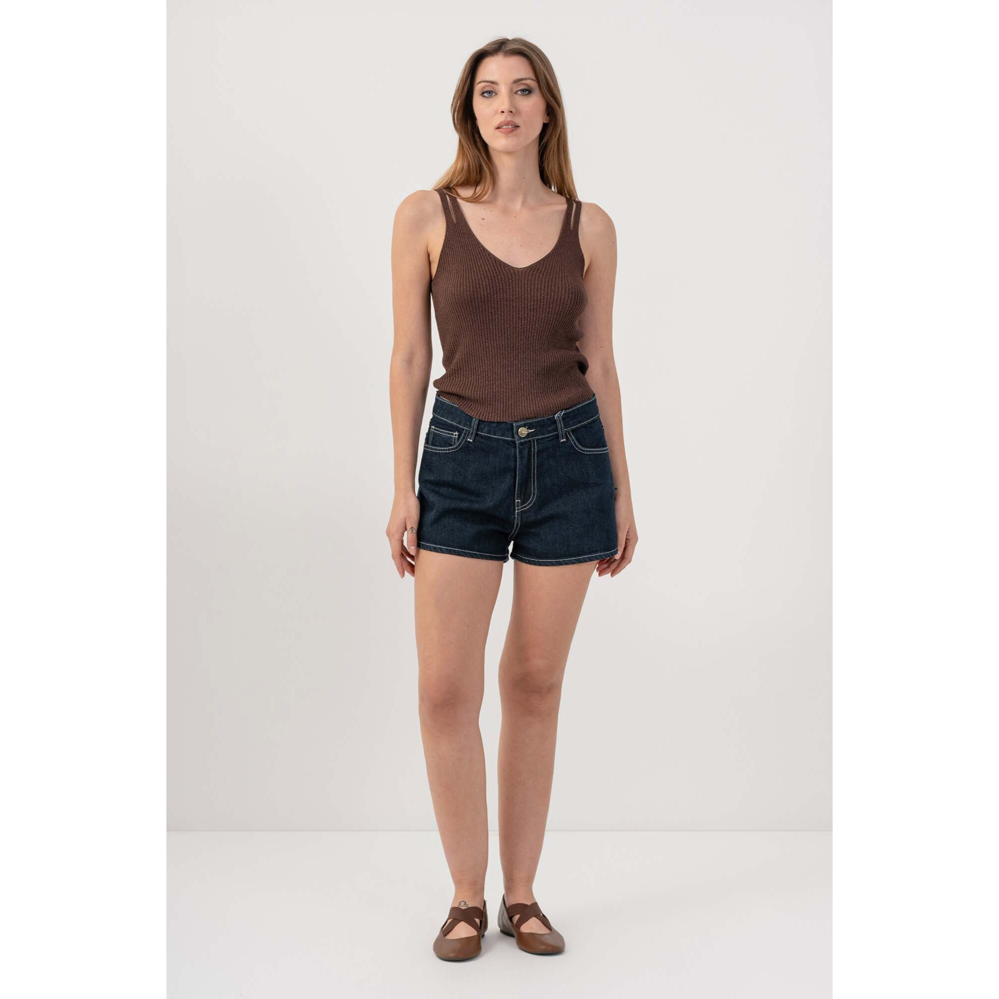 Kocca - Top in maglia lurex Donna, Fantasia, Scollo ampio