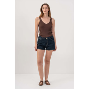 Kocca - Top in maglia lurex Donna, Fantasia, Scollo ampio